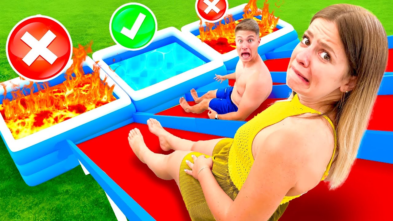 NON SCEGLIERE LO SCIVOLO SBAGLIATO CHALLENGE CON I NOSTRI AMICI!🛝