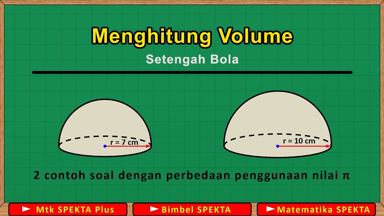 Cara Menghitung Volume Setengah Bola