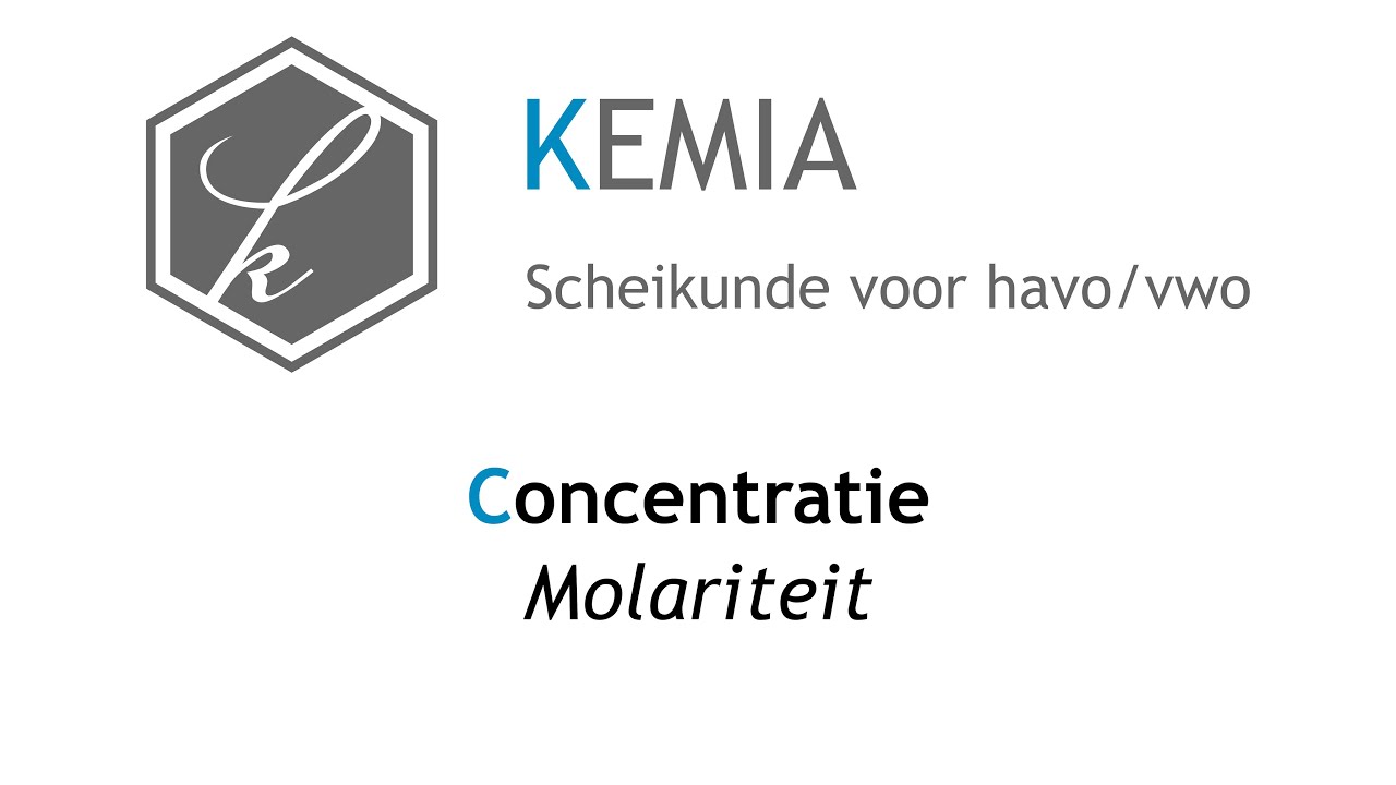 Concentratie en molariteit