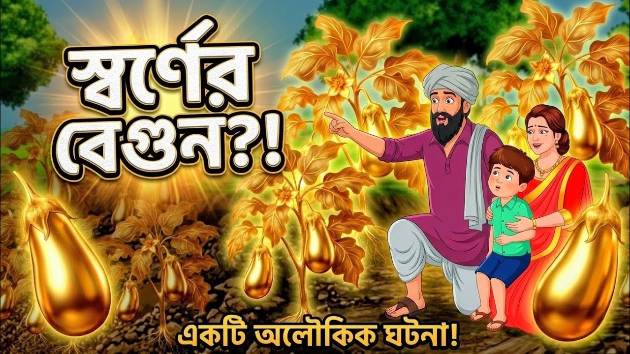 গরিব চাষির ভাগ্যে একি ঘটল? স্বর্ণের বেগুন?! | Golden Eggplant | Bangla Cartoon