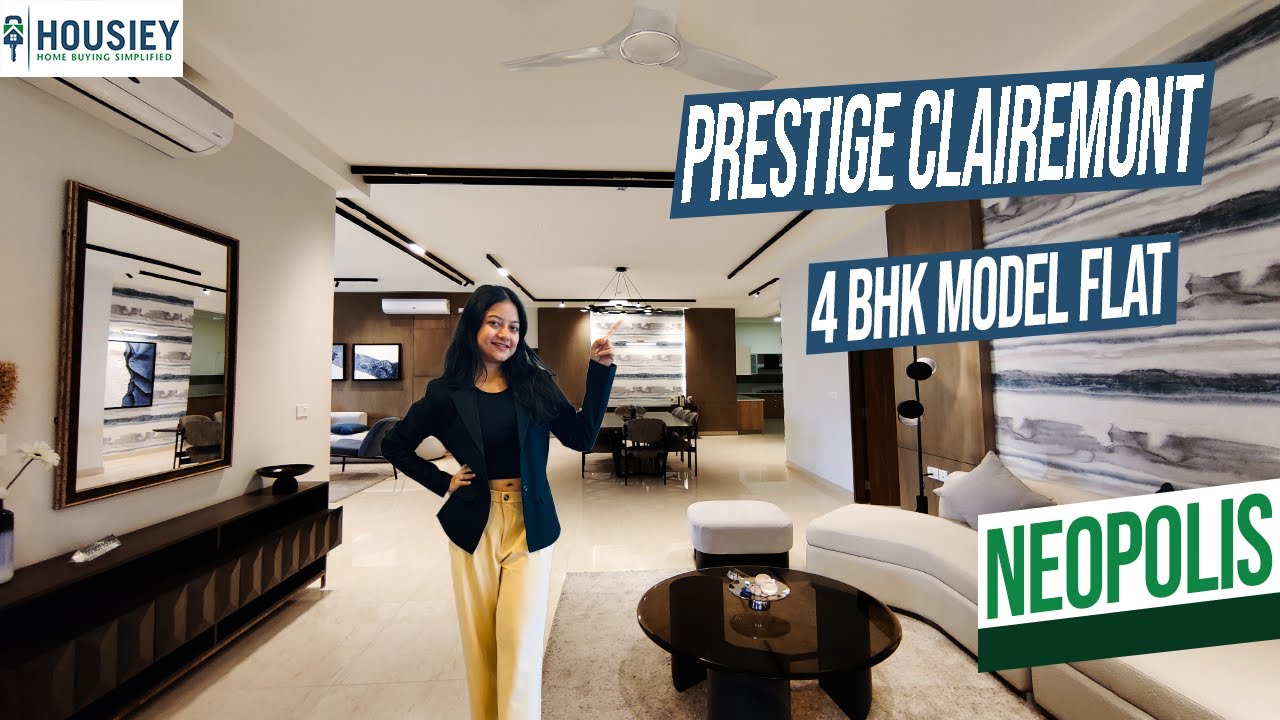 Prestige Clairemont Kokapet | 4BHK+Maids Room Model Flat Tour in Neopolis Hyderabad | Reviews 2025