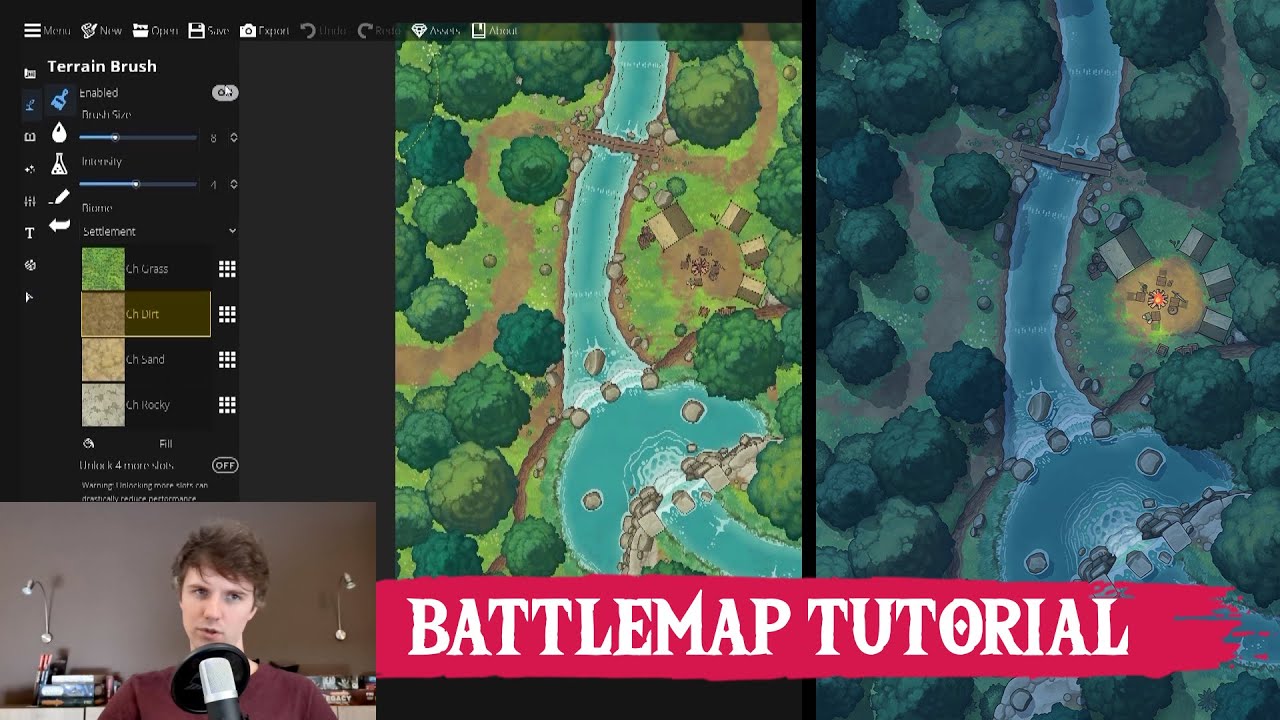 DungeonDraft Tutorial | Create your own Battlemaps on the fly using my Handpainted Assets