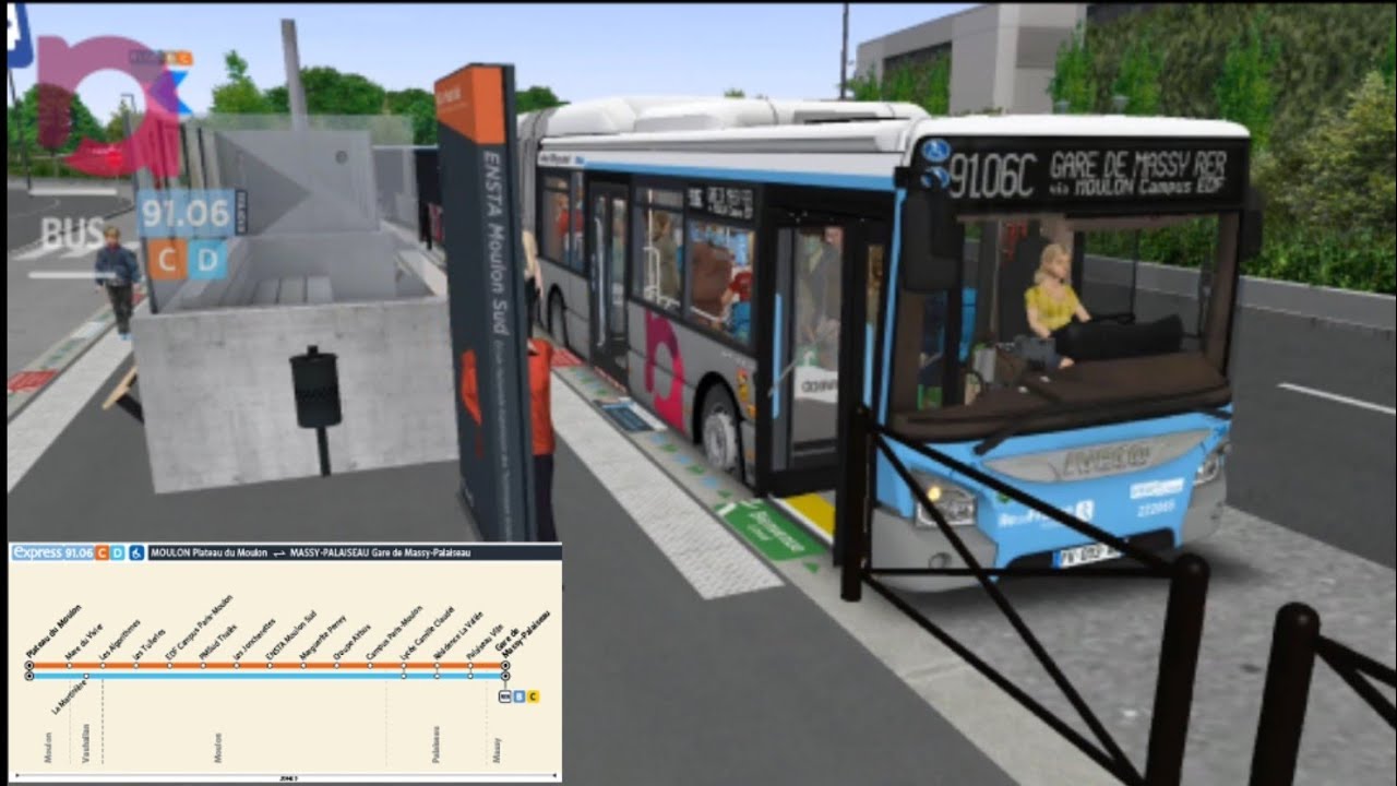 OMSI 2 GPM Ligne 91.06C Plateau du Moulon = Massy Palaiseau RER