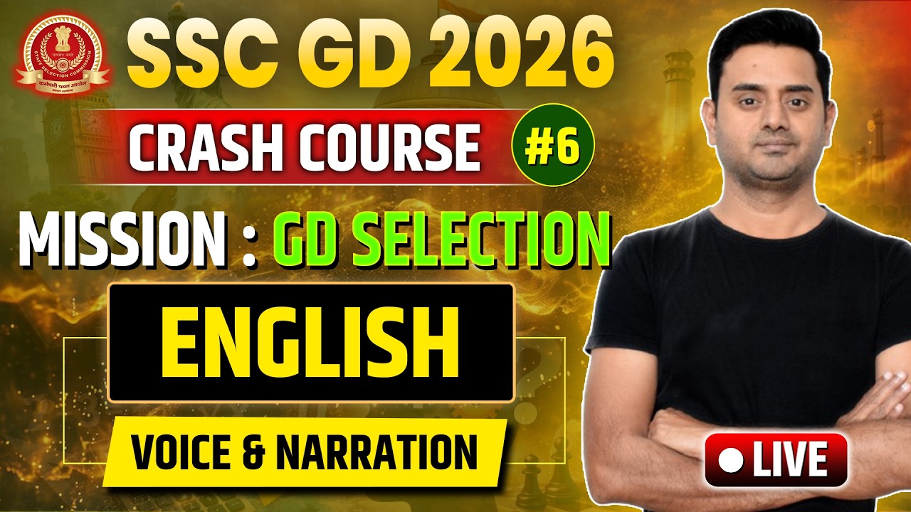 SSC GD CRASH COURSE 2026 | MISSION:GD SELECTION | PREVIOUS YEAR QUESTIONS I GD ENGLISH BY NIKIJ SIR