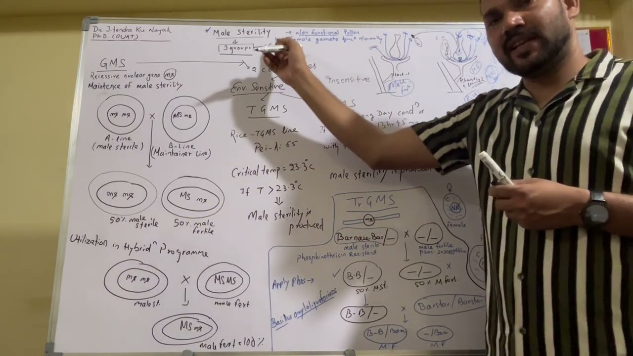 Male Sterility # CMS / GMS / CGMS # PART 1 # Plant Breeding & Hybrid Seed Production # ICAR JRF/SRF 