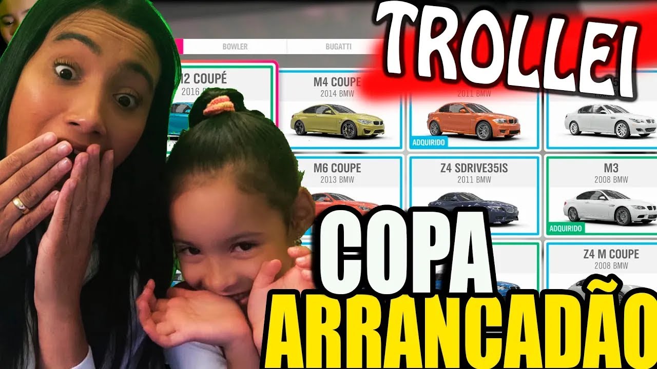 TROLLEI!! COLOQUEI A MINHA FILHA PARA ESCOLHER OS CARROS NO COPA ARRANCADAO   FORZA HORIZON 4 ONLINE