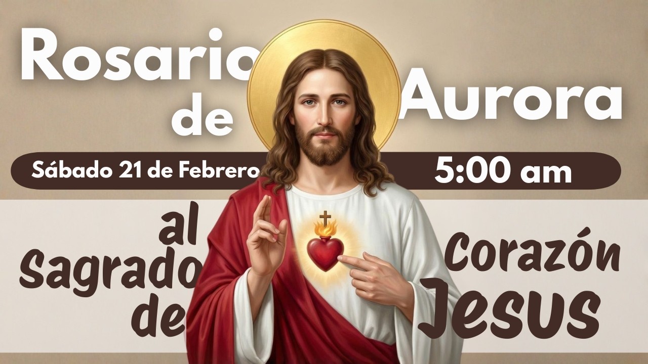 ⁣🔴 En Vivo 🔴 Rosario de Aurora 👉Al Sagrado Corazón de Jesus 🙏🎇