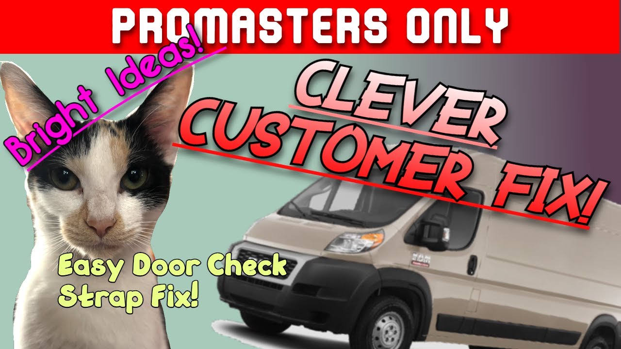 Super Simple Fix: Ram Promaster Drivers Door Check Strap Stop Fix Repair. ProMasters Only!