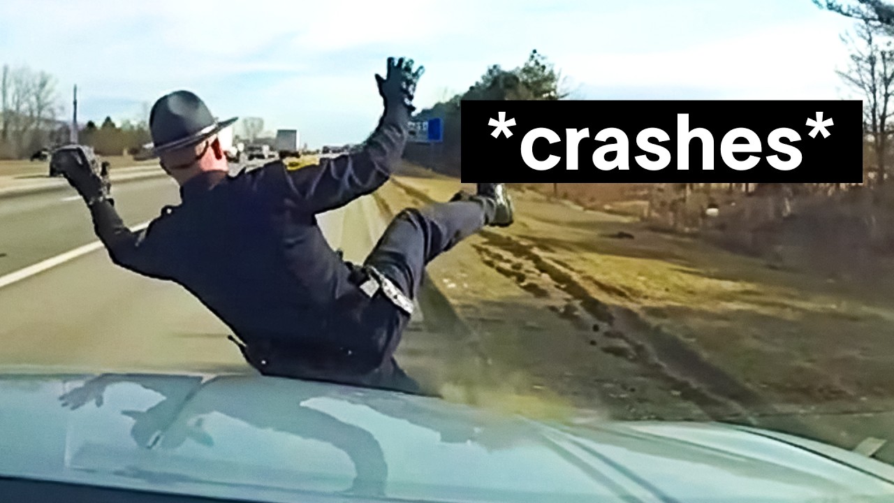 Woman Drives Straight Into Trooper's Car, Nearly Kills Him