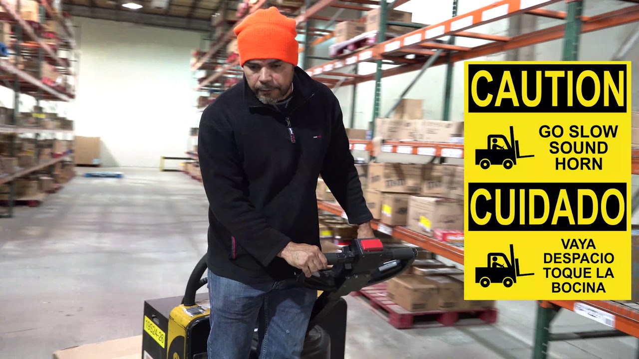 Electric Pallet Jack Safety (spanish): Medidas de precaución para uso del gato electrico