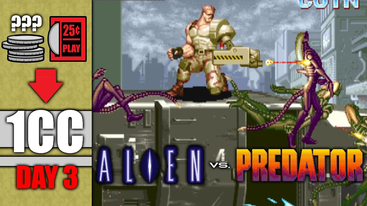 Can I Beat ALIEN vs PREDATOR on 1 Quarter?! A 1CC Journey (Day 3)