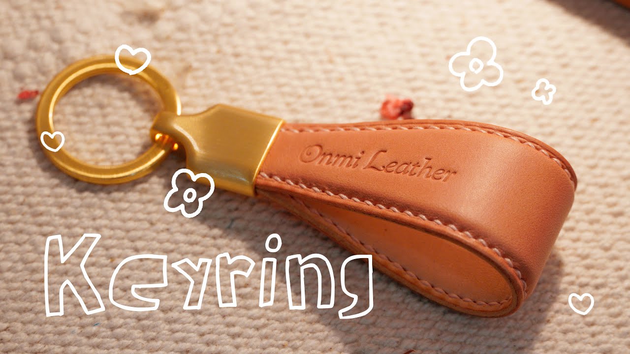 [가죽공예, 온미 가죽공방] Leather key ring, 하루수업 샘플 키링 만들기