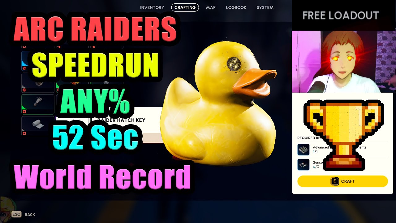 🏆 ARC Raiders Speedrun Any% in 52 Sec Solo Free Loadout World Record | WR #arcraiders #shorts