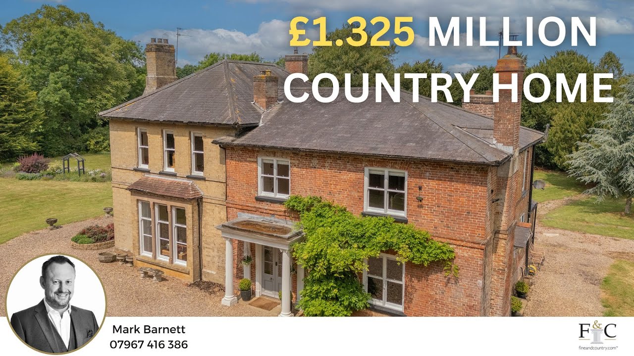 Tour This Stunning £1.3M Period Home with 1.59 Acres in Bruntingthorpe! Fine & Country