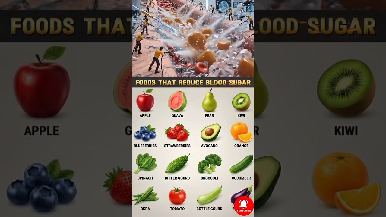Top Blood Sugar&ndash;Reducing Foods for Diabetes | Fruits & Vegetables to Lower Glucose Naturally #3d
