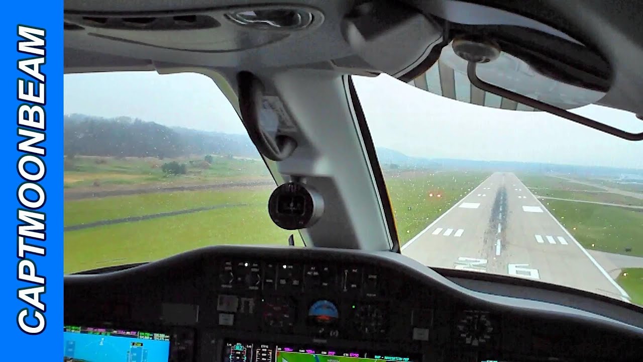 Cessna Citation Mustang Landing, ILS Approach Cockpit View