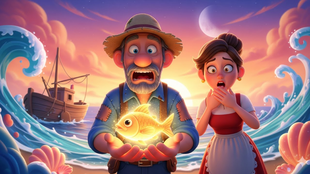 The Fisherman & The Magic Flounder 🐠 | A Tale of Greed & Gratitude | Heartfelt Fairy Story