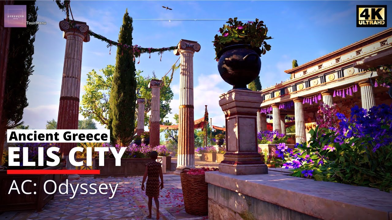 Walking in Ancient Greece - Elis City [ Assassin's Creed: Odyssey - 4K Ultra - Ambience ]