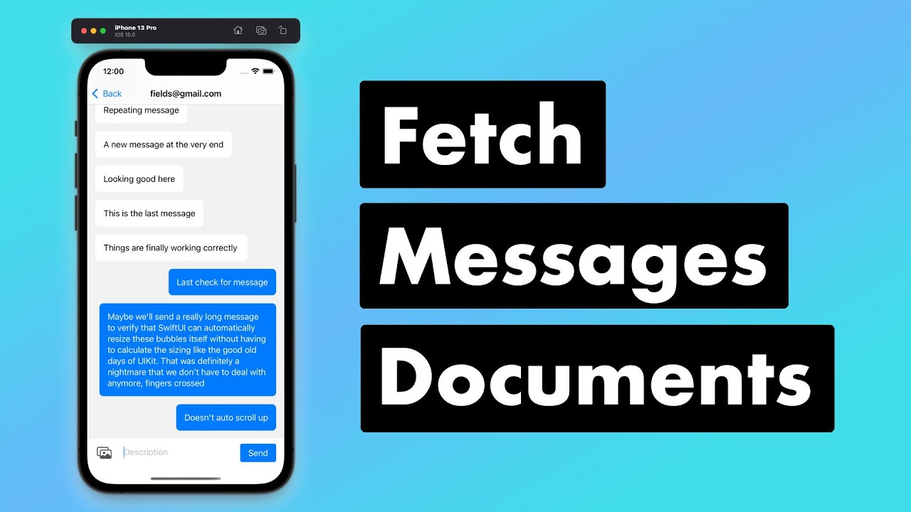 SwiftUI Firebase Chat 12: Fetch Messages Documents with Snapshot Listener