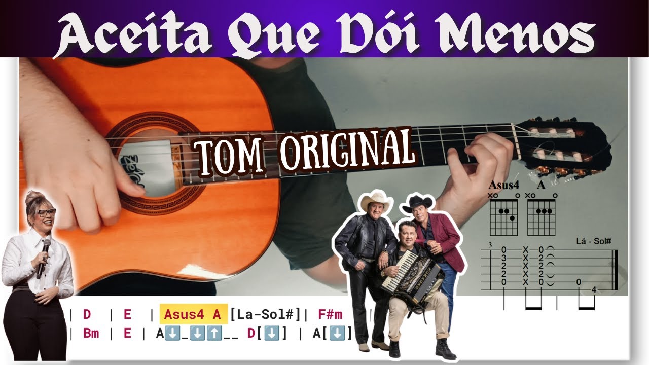 Aceita que Dói menos (Trio Parada Dura, Marilia Mendonça) Como Tocar no Violão | Cifra Detalhada