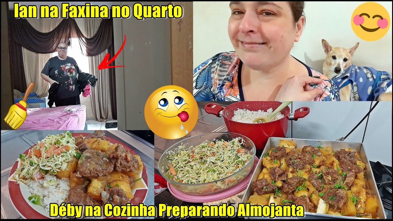 Tarefas Divididas - D&eacute;by na Cozinha Preparando Almojanta e Ian na Faxina no Quarto