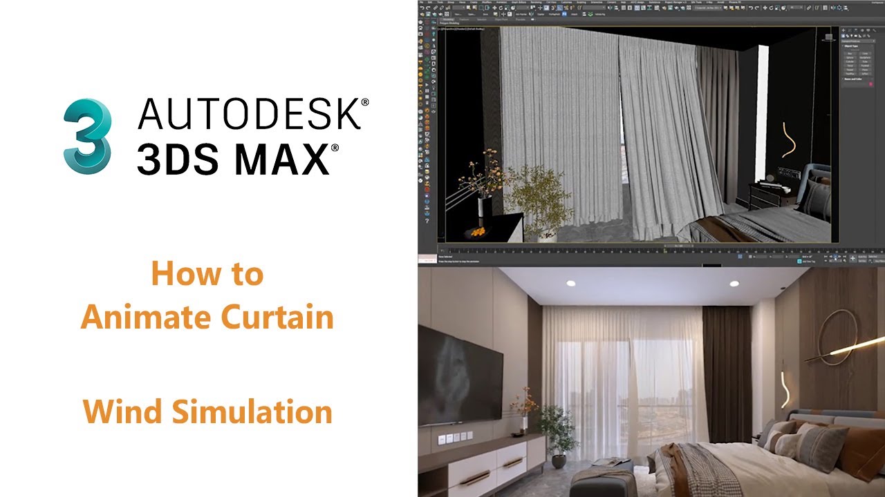 How to Animate Curtain in 3ds Max
