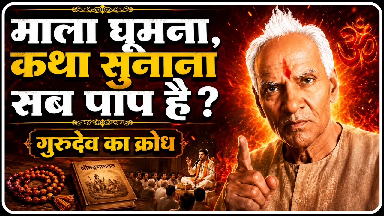 गुरुदेव का क्रोध । माला करना कथा सुनाना सब पाप है । Yugrishi Ka Adhyatm Yugridhi Ki Vani  Me