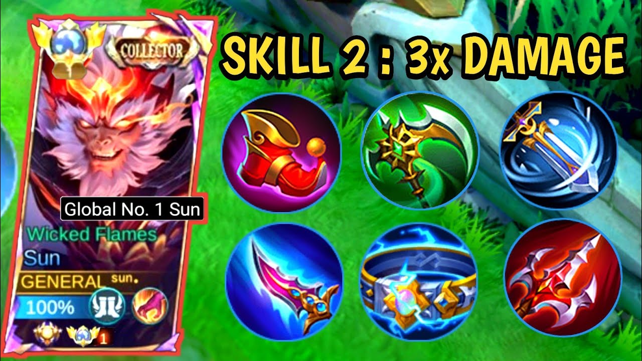 TO ALL SUN USER'S - 3x DAMAGE SKILL 2 W/ NEW BUILD AND EMBLEM!!💀🤔