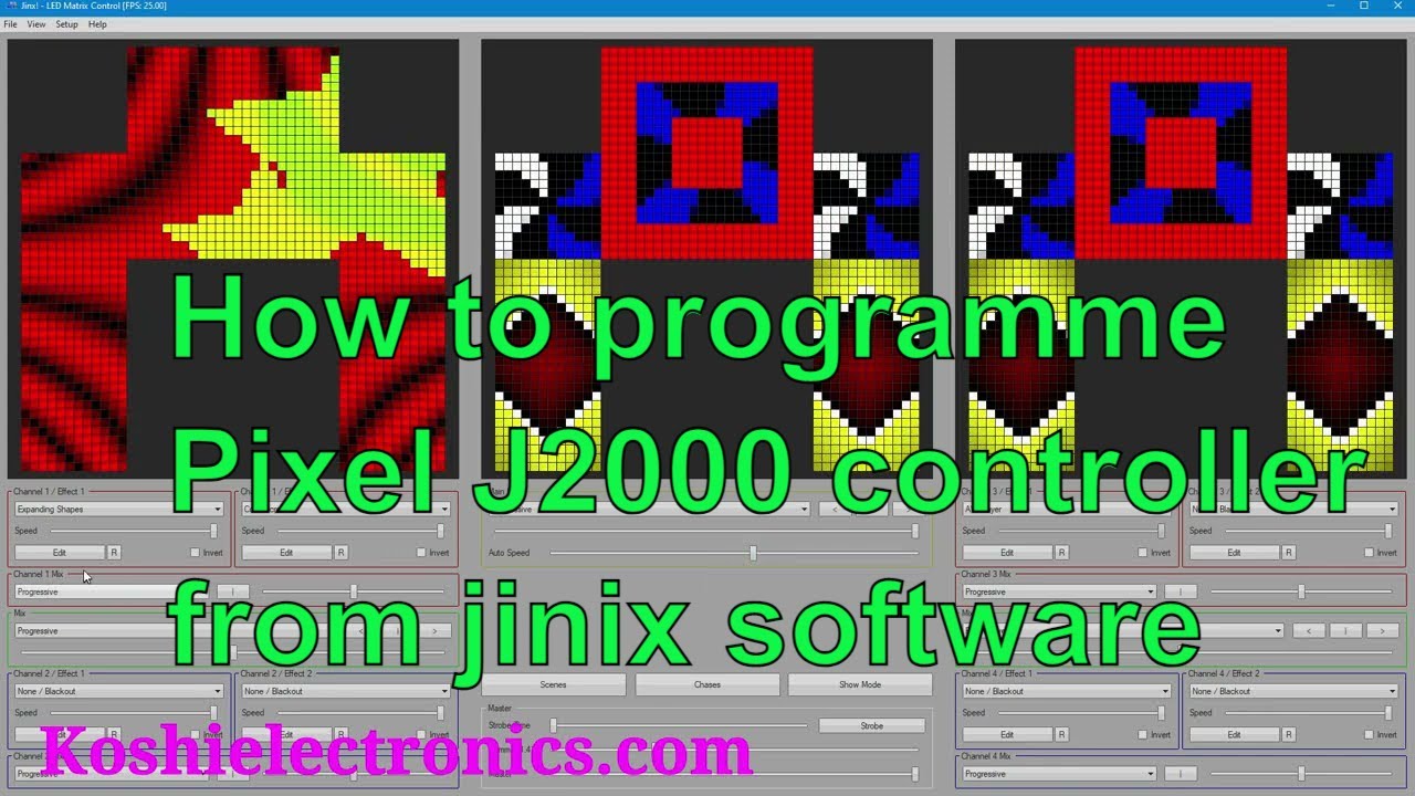 how to Program J2000  pixel led controller