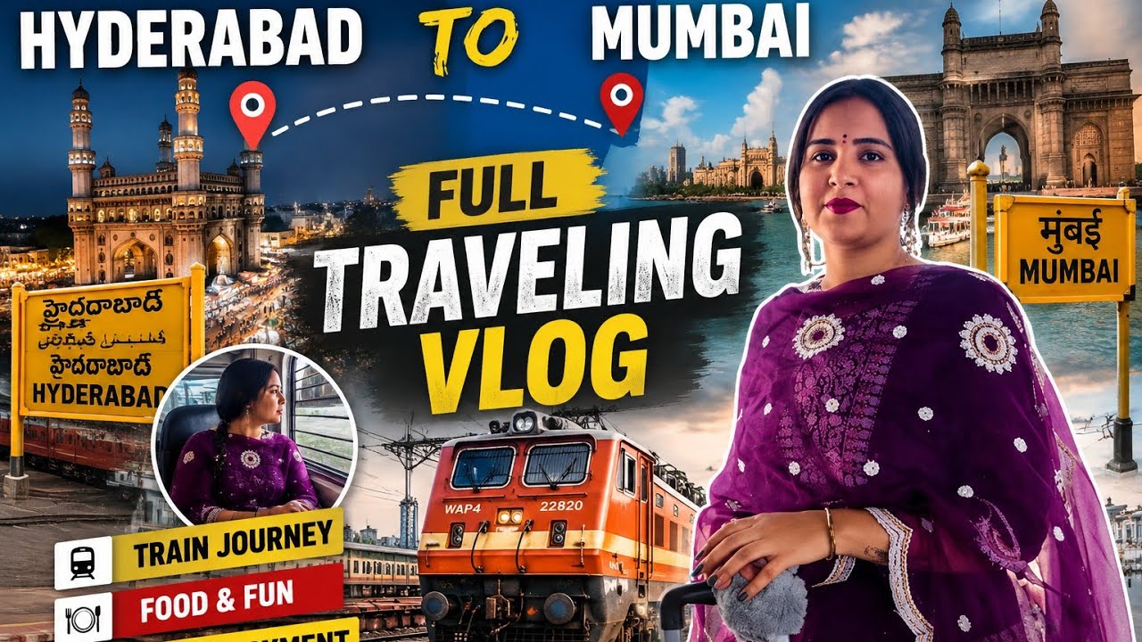 Haydrabad to Mumbai Trevling vlog 