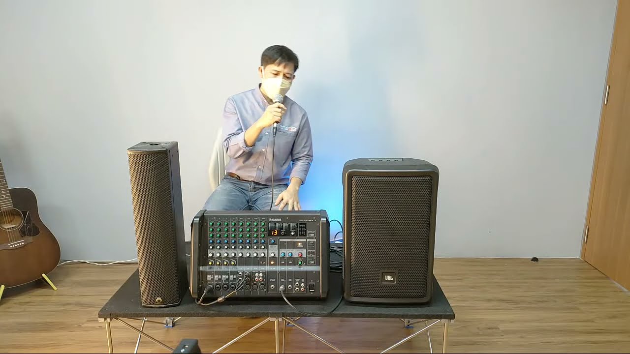 การใช้งานเพาเวอร์มิก Yamaha Emx5 กับลำโพง Passive และ Active