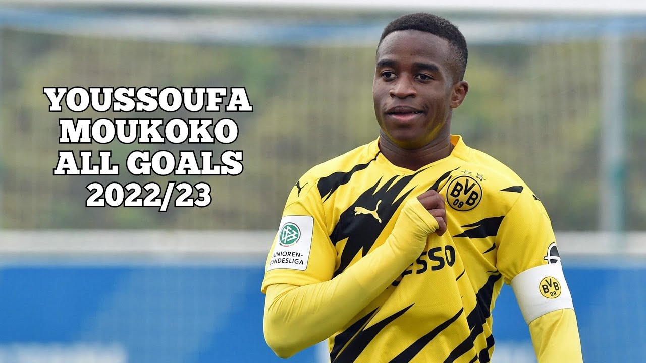 ALL GOALS SCORED BY MOUKOKO FOR DORTMUND (2022/23)
