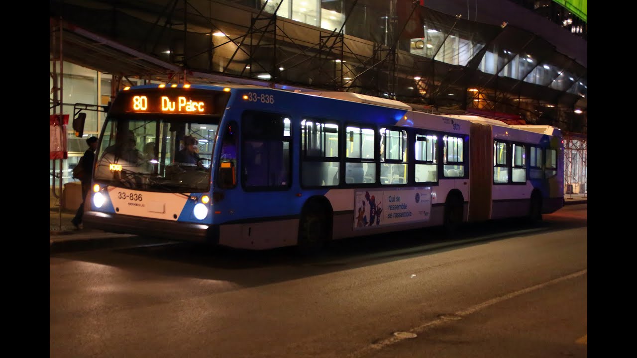 Société de Transport de Montréal 2013 Novabus LFS Artic (ZF Ecolife) - 33-814 on line 80 Du Parc