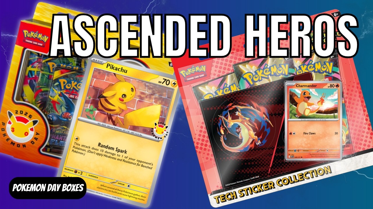 Opening 6 Pokémon Day Boxes + 2 Ascended Heroes Sticker Collections (FIRST TIME!)