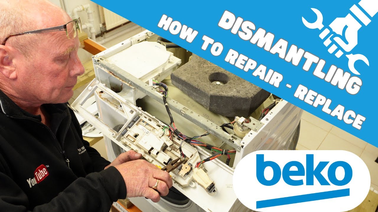Руководство по разборке стиральных машин #Beko. Серия WMB. Как работают компоненты. Разборка.