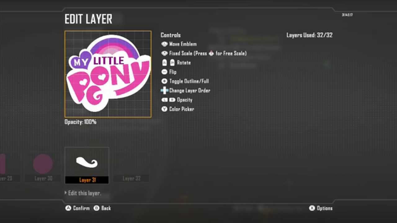 My Little Pony Friendship Is Magic Logo (Black Ops II Emblem)