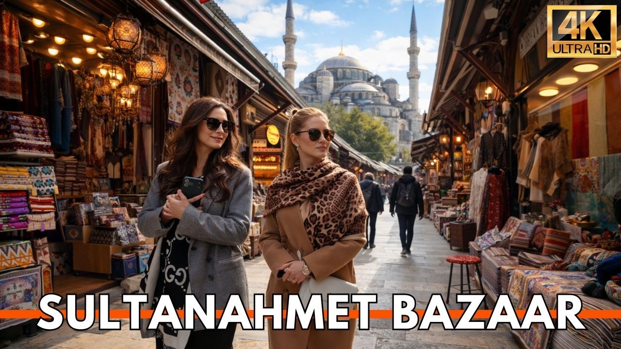 ISTANBUL TURKEY 2026 4K WALKING TOUR | Sultanahmet Bazaar, Blue Mosque Area & Market Streets