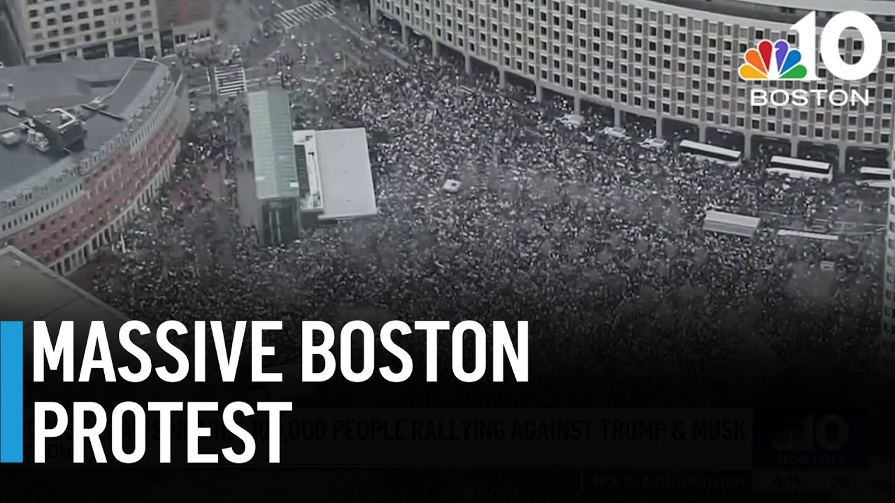 Nearly 100,000 took part in Boston's 'Hands Off' rally, organizers say