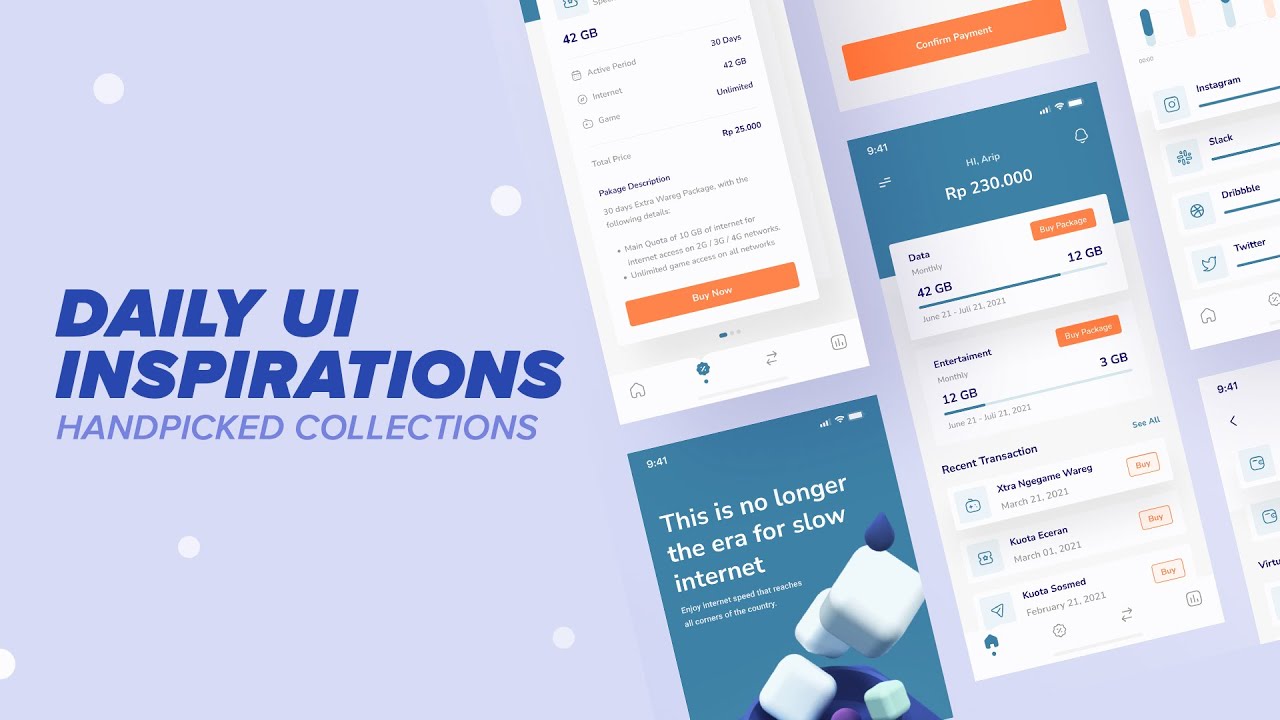 Daily UI Inspirations |  UI Design inspirations |  UI Designs  Handpicked inspirations