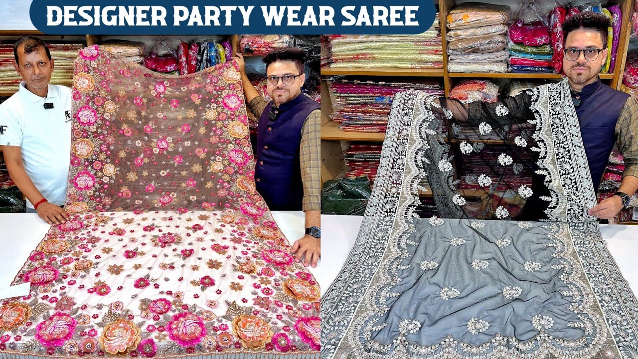 Designer Party Wear Work Saree Collection - Wedding Special Saree - Wholesale Price - Barabazar 🔥🔥