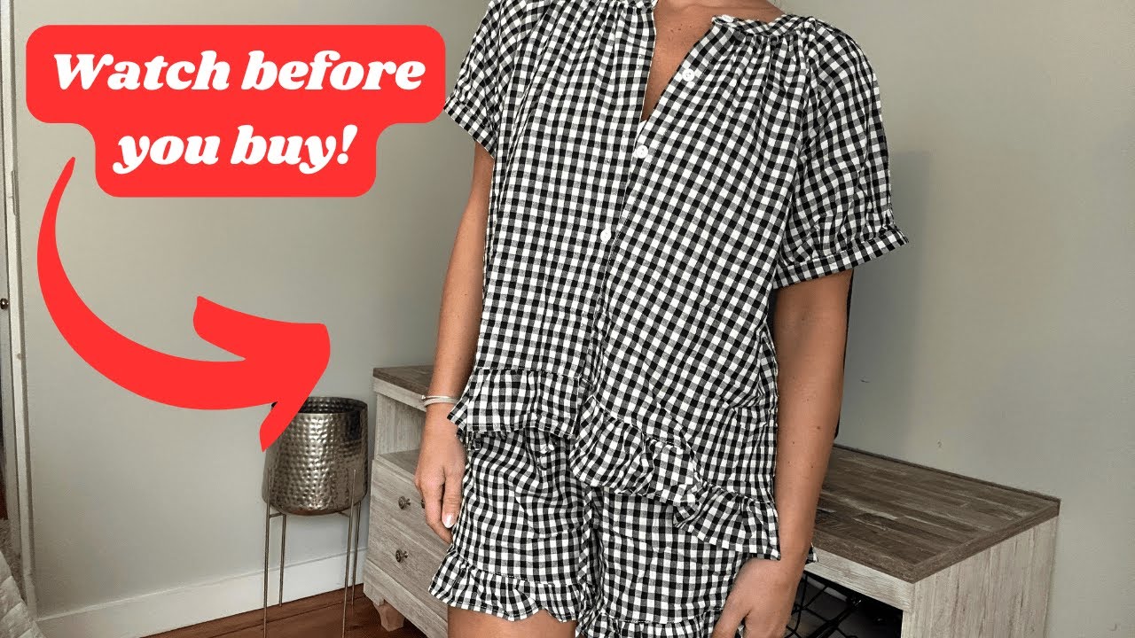 Review: Kissonic Women Gingham 2 Piece Pajama Set