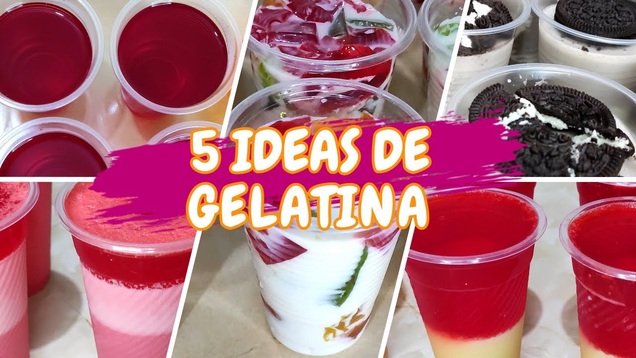 ✨5 Recetas de Gelatinas en Vasos Para Vender 💰 Ideas Para Mesa de Postres