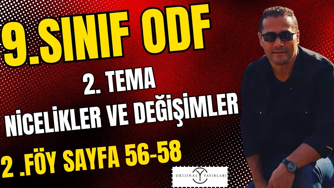 9.SINIF ODF | 2026 ORİJİNAL DERS ANLATIM FÖYÜ ÇÖZÜMLERİ | 2. FÖY SYF: 56-58 |#orijinalmatematik #odf
