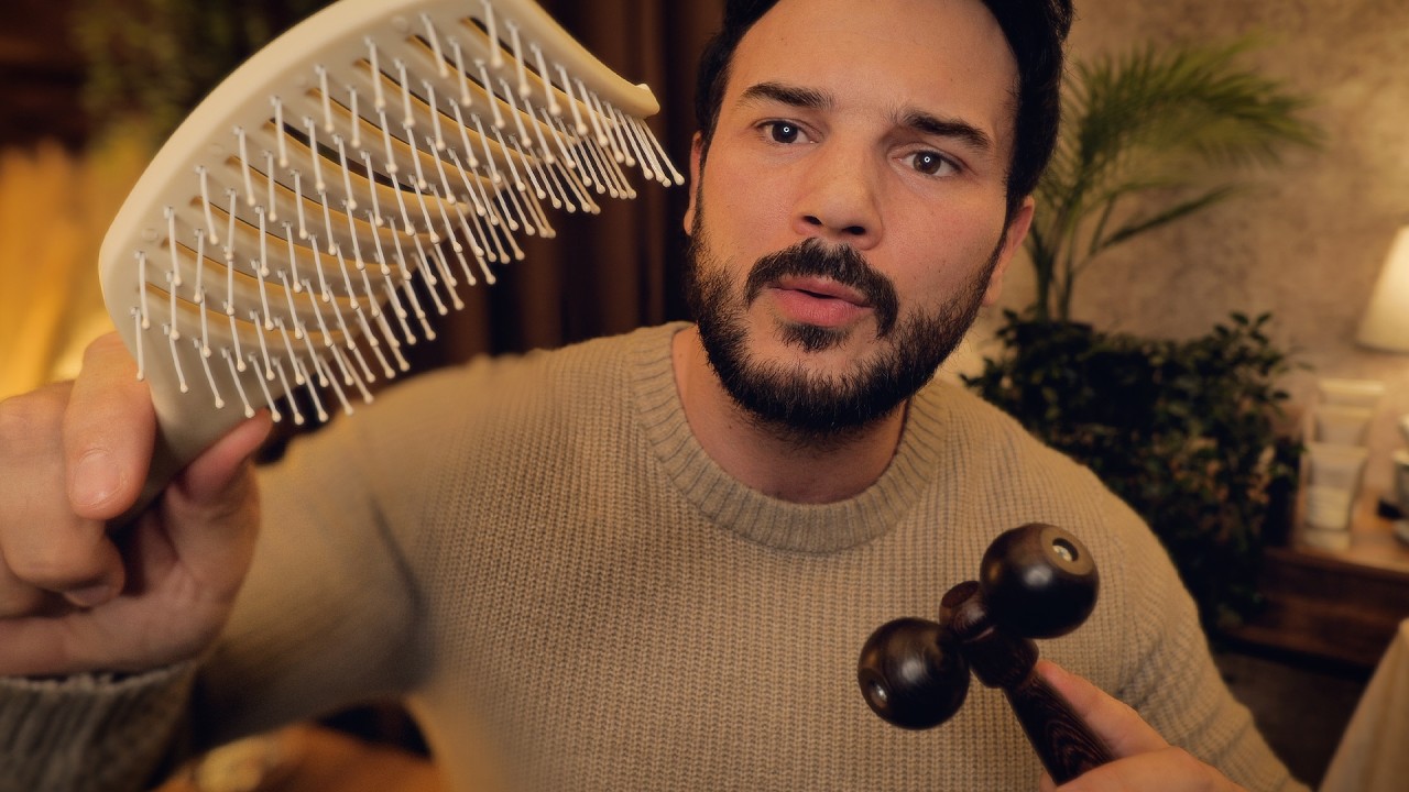 ASMR | Deep Head Massage for Instant Sleep 💤 Safest Male Personal Attention - Slow Whispering