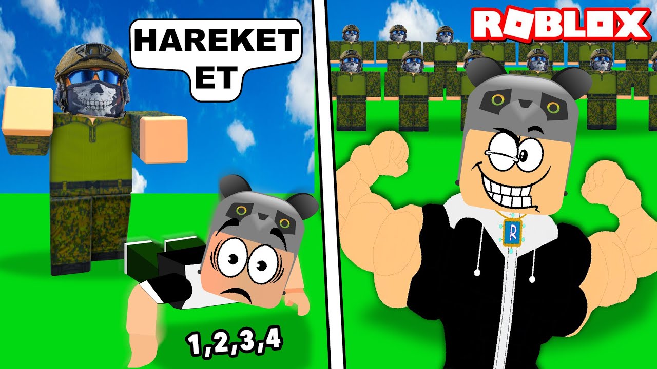 Heronpuppy Asker Oldu!! Ordunu Kur ve Savaş - Panda ile Roblox Military Tycoon