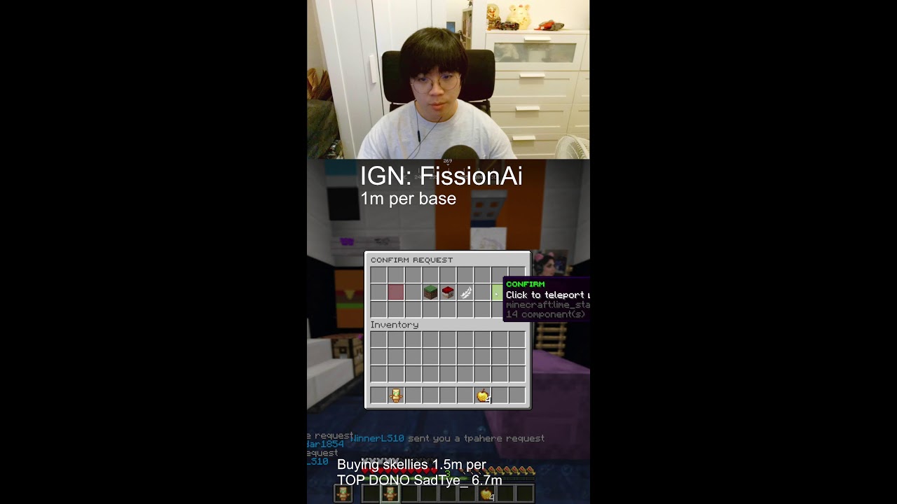 DonutSMP | 100m giveaway at 100 viewers | Rating bases 1m per | goated base=5m |