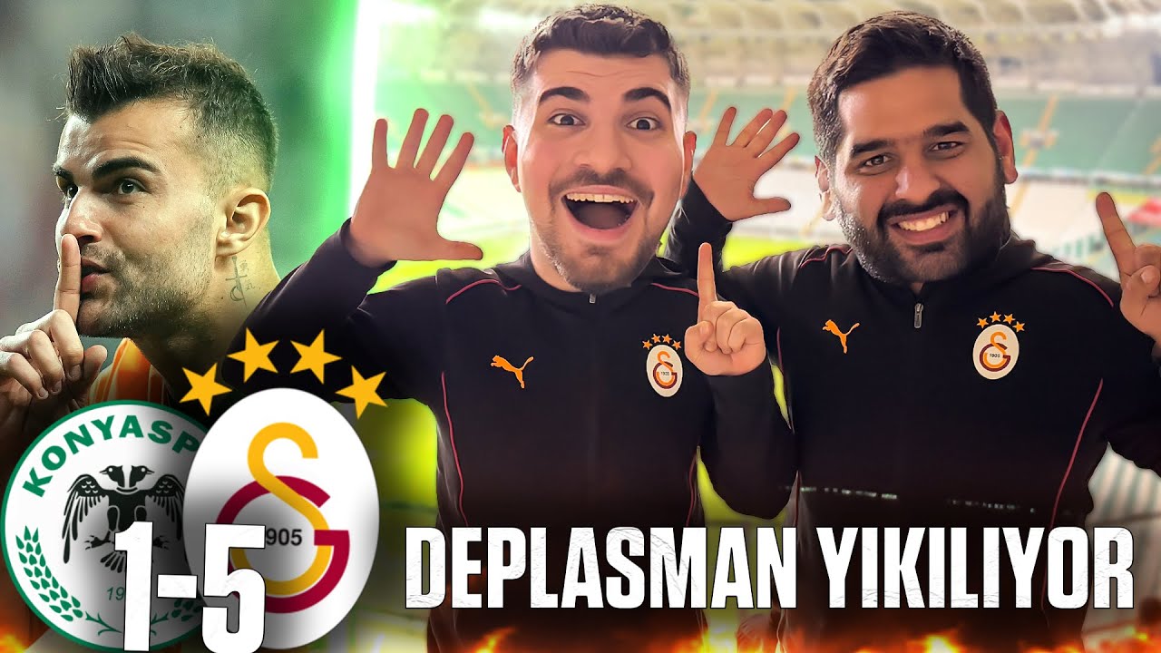 FARK GELDİ SAHA KARIŞTI DEPLASMAN TRİBÜNÜ YIKILIYOR MÜTHİŞ GÖRÜNTÜLER | Konyaspor 1-5 Galatasaray