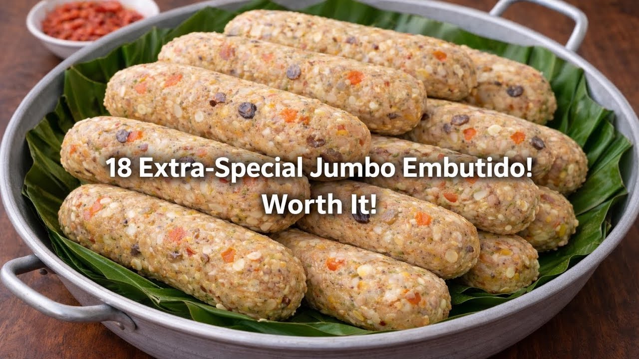 18 Pieces Jumbo Extra Especial Na Pang-Handaang Embutido Ang Ginawa Ko!