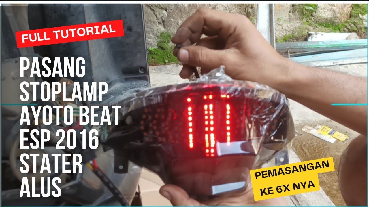 🔴 CARA Pemasangan STOPLAMP RUNNING AYOTO Beat ESP Stater Alus #bengkelkampung #stoplamprunning 