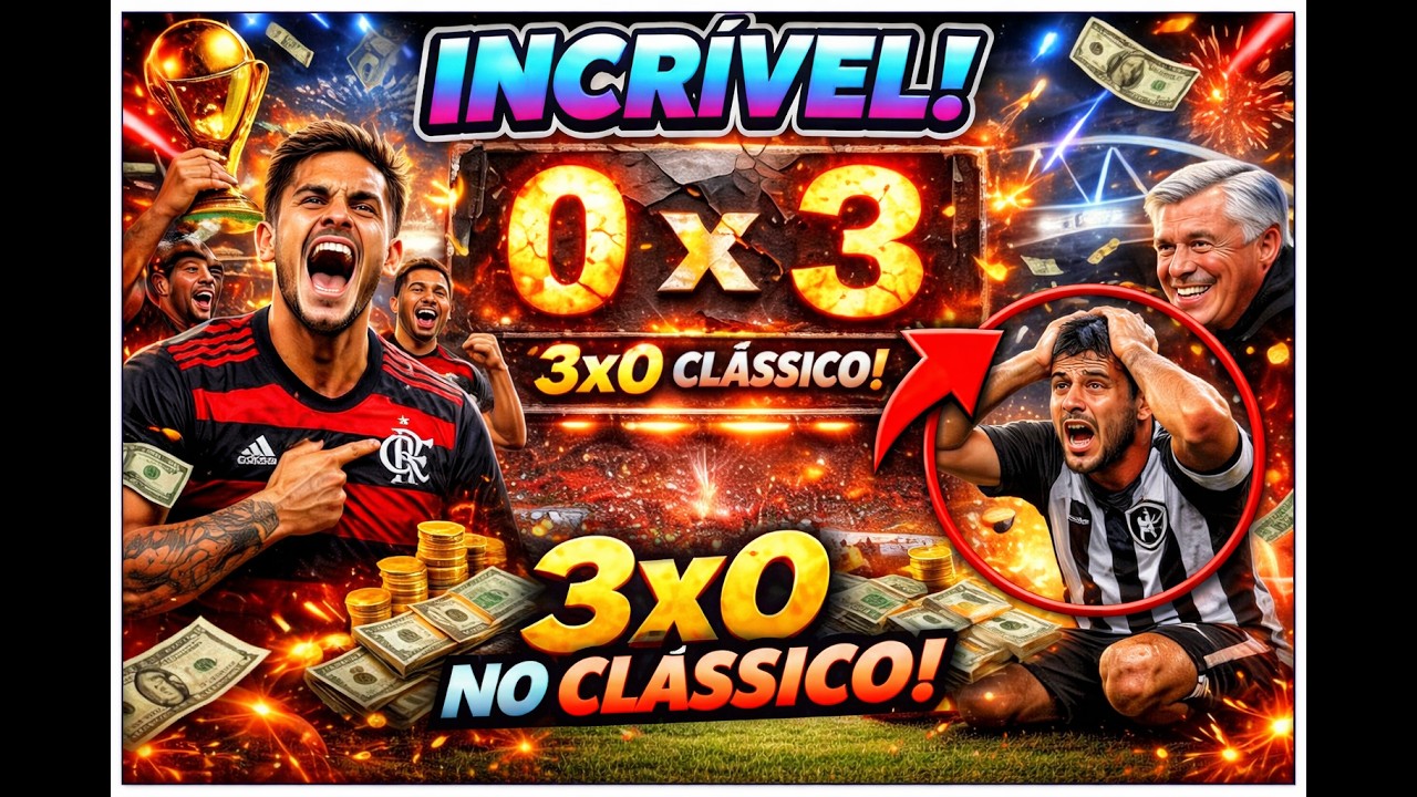 🔥 Botafogo 0 x 3 Flamengo! A MÚSICA DO CLÁSSICO QUE HUMILHOU O FOGÃO! 🎶⚽